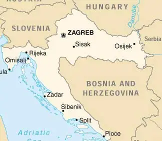 Карта Хорватии
