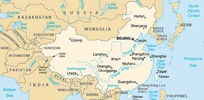 Карта Китая